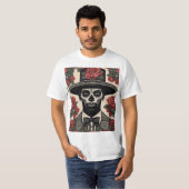 Dag van de dode Roos gekroonde heer T-shirt (Voorkant volledig)