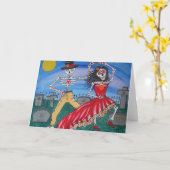 Dag van de dode salsadansers kaart (Gele Bloem)