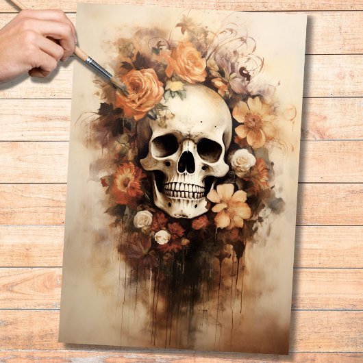 Dag van de Dode Schedel 1 Decoupage papier