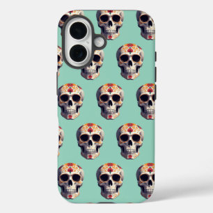 Dag van de dode schedel 2 iPhone 16 hoesje