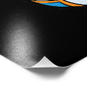 Dag van de dode schedel Blauw Foto Afdruk (Hoek)