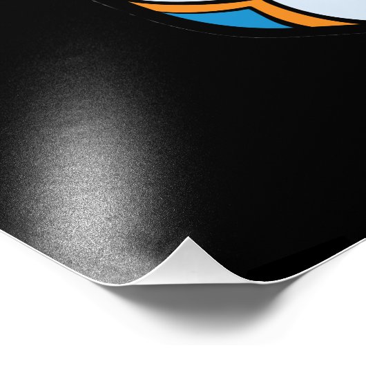 Dag van de dode schedel Blauw Foto Afdruk (Hoek)