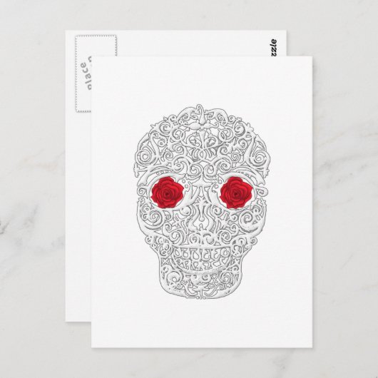 Dag van de dode schedel briefkaart (Voorkant / Achterkant)