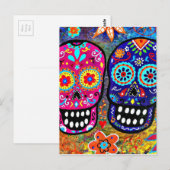 Dag van de dode schedel briefkaart (Voorkant / Achterkant)