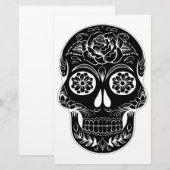 Dag van de dode schedel briefpapier (Voorkant / Achterkant)