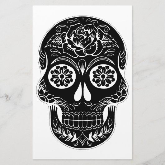 Dag van de dode schedel briefpapier (Voorkant)
