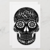 Dag van de dode schedel briefpapier (Voorkant / Achterkant)