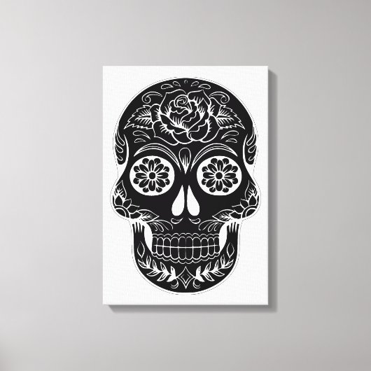 Dag van de dode schedel canvas afdruk (Voorkant)