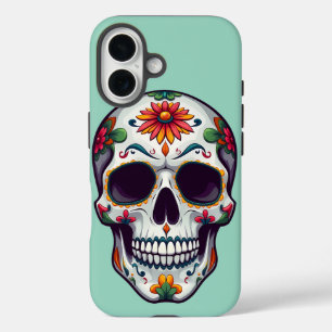 Dag van de dode schedel iPhone 16 hoesje