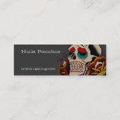 Dag van de dode schedel, contactkaart mini visitekaartje (Achterkant)