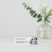 Dag van de dode schedel, contactkaart mini visitekaartje (Staand voorkant)