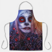 Dag van de dode schedel dame schort (Voorkant)