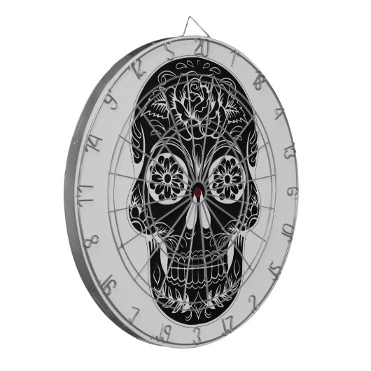 Dag van de dode schedel dartbord (Voorkant Links)