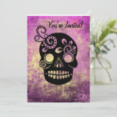 Dag van de dode schedel kaart (Staand voorkant)