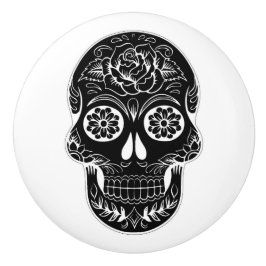 Dag van de dode schedel keramische knop
