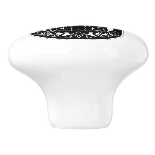 Dag van de dode schedel keramische knop (Zijkant)