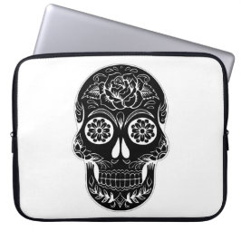 Dag van de dode schedel laptop sleeve