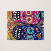 Dag van de dode schedel legpuzzel (Horizontaal)