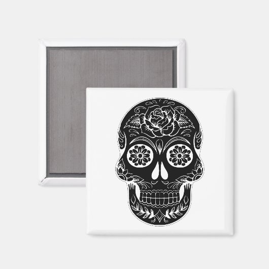 Dag van de dode schedel magneet (Voorkant / Achterkant)