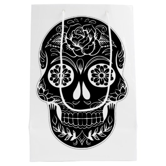 Dag van de dode schedel medium cadeauzakje (Achterkant)