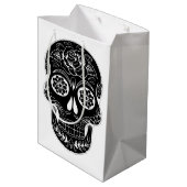 Dag van de dode schedel medium cadeauzakje (Achterkant Gekanteld)
