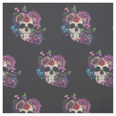 Dag van de dode schedel met bloemen stof (Swatch)