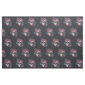 Dag van de dode schedel met bloemen stof (Fat Quarter)