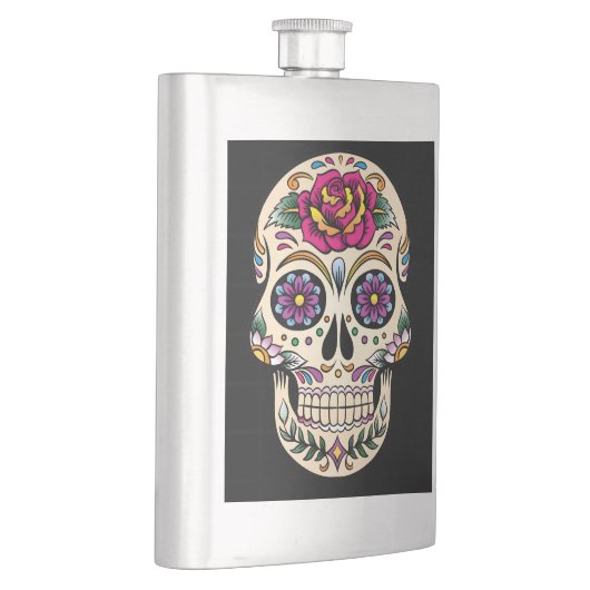 Dag van de dode schedel met Roos Flacon (Rechts)