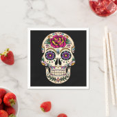 Dag van de dode schedel met Roos Servetten (Insitu)