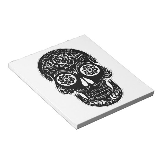 Dag van de dode schedel notitieblok (Schuin)