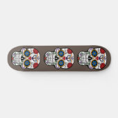 Dag van de dode schedel persoonlijk skateboard (Horizontaal)