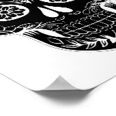 Dag van de dode schedel poster (Hoek)