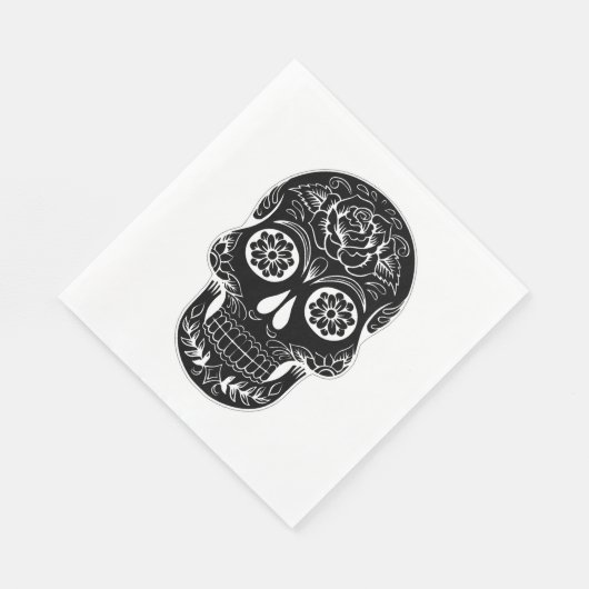 Dag van de dode schedel servet (Hoek)