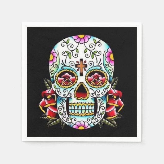 Dag van de dode schedel servetten (Voorkant)