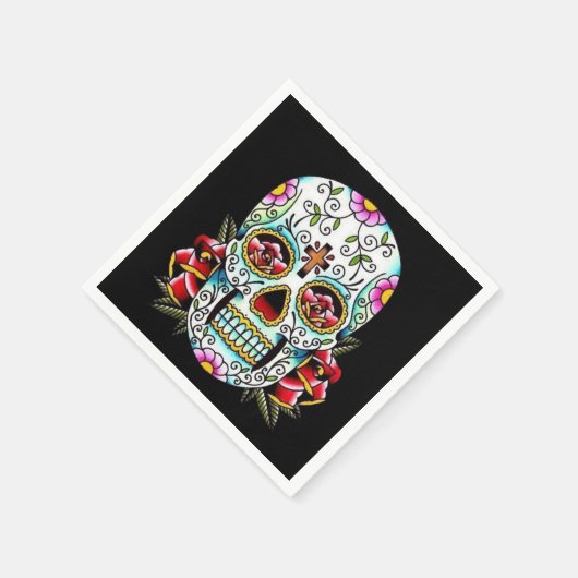 Dag van de dode schedel servetten (Hoek)