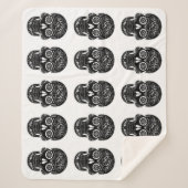 Dag van de dode schedel sherpa deken (Voorkant)