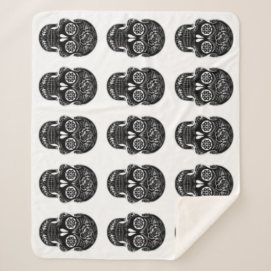 Dag van de dode schedel sherpa deken (Voorkant)