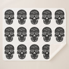 Dag van de dode schedel sherpa deken