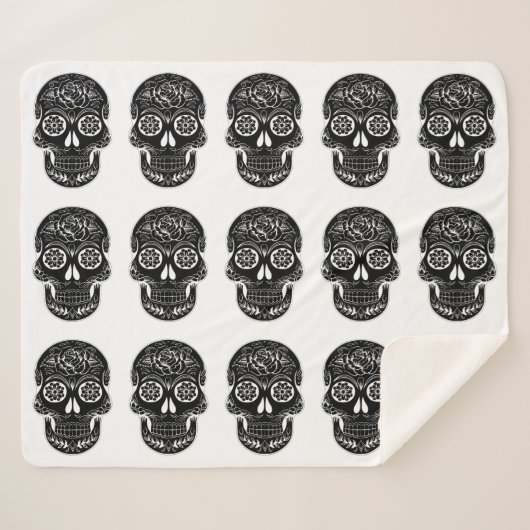 Dag van de dode schedel sherpa deken (Voorkant (horizontaal))