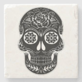 Dag van de dode schedel stenen onderzetter (Voorkant)