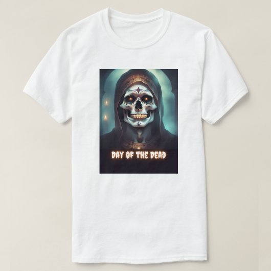 Dag van de dode schedel t-shirt (Design voorkant)