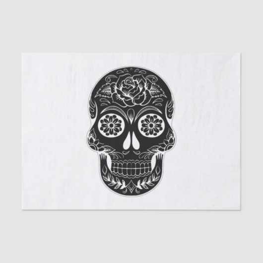 Dag van de dode schedel tissuepapier (Voorkant)