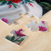 Dag van de dode schedel vrouw in kostuum legpuzzel (Zijkant)