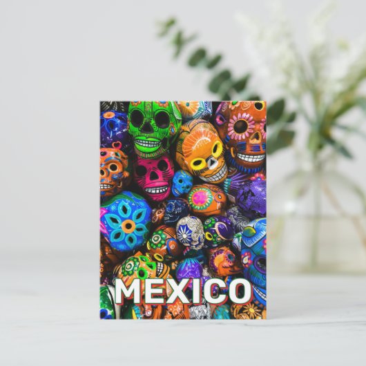 Dag van de dode schedels briefkaart (Staand voorkant)