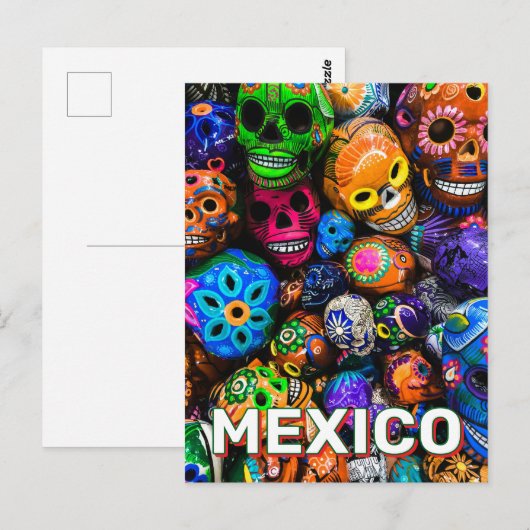 Dag van de dode schedels briefkaart (Voorkant / Achterkant)