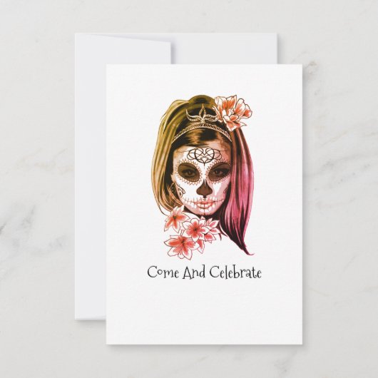 Dag van de dode schilderde Catrina Face Kaart (Achterkant)