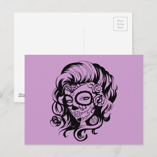Dag van de dode schoonheid briefkaart (Voorkant / Achterkant)