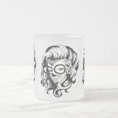 Dag van de dode schoonheid matglas koffiemok (Center)