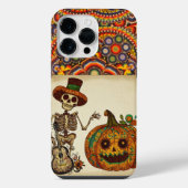 Dag van de Dode/Skelet/pompoen/Halloween iPhone Hoesje (Achterkant)