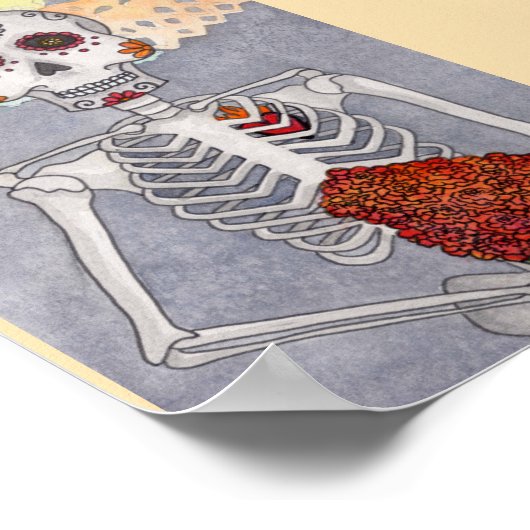 Dag van de dode skeleton Art Print Miranda (Hoek)